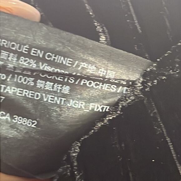 Theory S Velvet Pants Pull on Tapered Leg - Picture 5 of 6